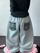 クーピチェックポケットバルーンワイドパンツ 💚 2カラーズ