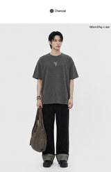 NTE monogram pigment-dyed short-sleeve t-shirt (3color)
