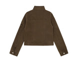 Work Pocket High-Neck Cropped Jacket