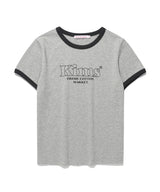 Kims Bam Line Ringer Tee Grey (KIB6MFT508A)