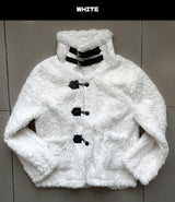 Black Belt Cozy Fur Jacket