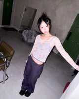 Curve Deep Purple Straight Pants