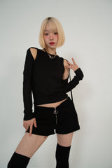 ネックストラップTシャツ_BLACK