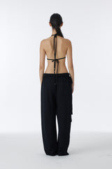 CUBIC SWEAT BIKINI TOP (BLACK)