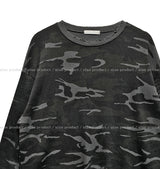Tiff ダメージ カモ ワッフル スウェットシャツ