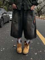 Grain-Damaged Bermuda Shorts (2 Colors)
