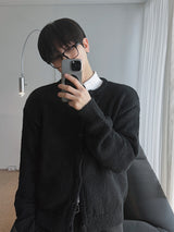 ASCLO Heavy Crop Knit Cardigan (3color)