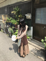 プルーレイヤードワンピース