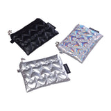 Mini Zipper Pouch_Black,Silver,Aurora Silver