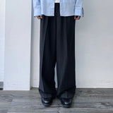 Pressed-Crease Wide-Leg Trousers