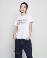 26SS WOMAN オープンカッティングデニムパンツ