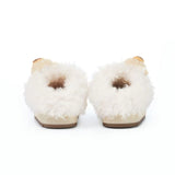 13DE MARZO Logo Fuzzy Snow Slippers Beige