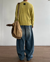 Number Patch Round Knit