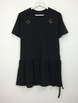 Eyelet Ruffle Crewneck T-Shirt (3color)