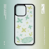 フラワーブルームズエポキシフォンケース(Green-WH