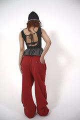  pumpkin check sleeveless_black