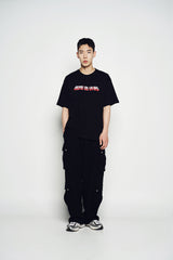 25SS 3D CARTOON LOGO SHORT SLEEVE T-SHIRT BLACK
