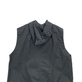 button hooded vest