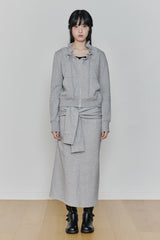 BLOOM ZIP-UP JACKET melange grey