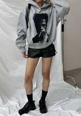 [Unisex] Crop printing hood t-shirts(3color)