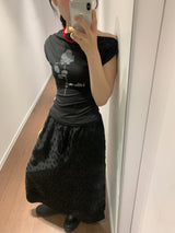 Rosie Off-Shoulder T-Shirt (3color)
