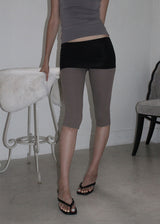 FOLDING CAPRI LEGGINGS (2color)