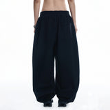 Lettering Balloon Sweatpants - BLACK