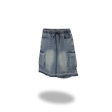 Shadow Denim Cargo Bermuda Shorts (2 Colors)