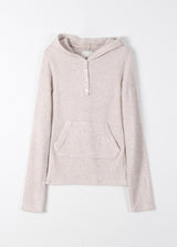 WOOL BUTTON HOOD TEE