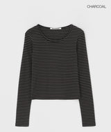 [B-BASIC] スタンダードストライプロングスリーブTシャツ (2size)