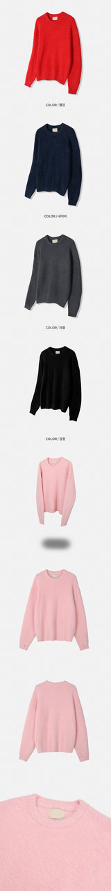 [Unisex]アンゴラヘアリーウォーマーニット(10color)