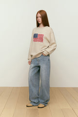 CHERRY USA GRAPHIC KNIT [BEIGE]
