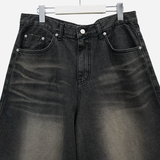 Brown balloon denim pants