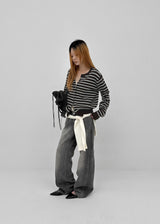 [MADE] Phoneradi Striped Knit Cardigan