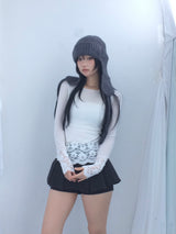 strap knit beanie
