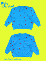 [SALE] blue flower knitwear
