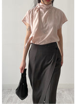 Ab Tie Short Sleeve Blouse