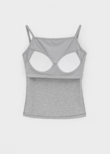 [B-BASIC] Basic Cotton Spandex Strap Square Neck Sleeveless (Built-in Cups) (2 SIZE)