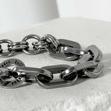 ss-A Rボックス x ダブルチェーンブレスレット_シルバー
