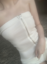 ドッペンジッパーチューブトップ (white)