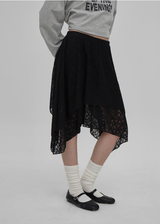 [MADE] Cottage Unbalanced Lace Skirt