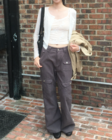 Cotton pocket cargo pants