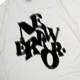 HIERARCHY STUDIOS New Error - ホワイトぼかしオーバーサイズTシャツ