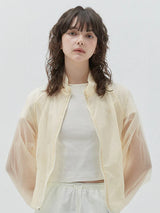 KIRSH PLAIN ULTRALIGHT CROP WINDBREAK - IVORY 
