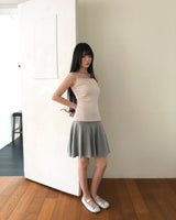 Roain Folding Flare Mini Skirt