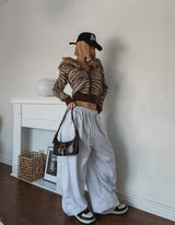 Tully Brushed Side Pintuck Balloon Jogger Pants