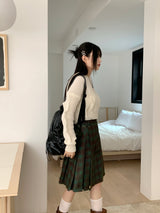 ダルツイストVネックロングスリーブフーデッドニット