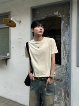 MOREN CROP STRIPE SHORT-SLEEVE T-SHIRT