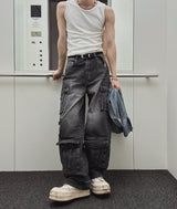 Mount multi cargo denim pants
