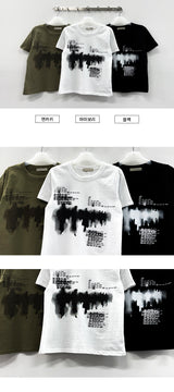 E-Tionレタリング半袖Tシャツ